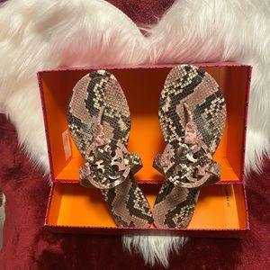 Snake skin, Tory Burch sandals, only wore a couple of times,